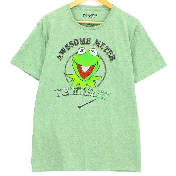 The Muppets T-Shirt Men's Green Short Sleeve Kermit The Frog Graphic Size L - Picture 1 of 8